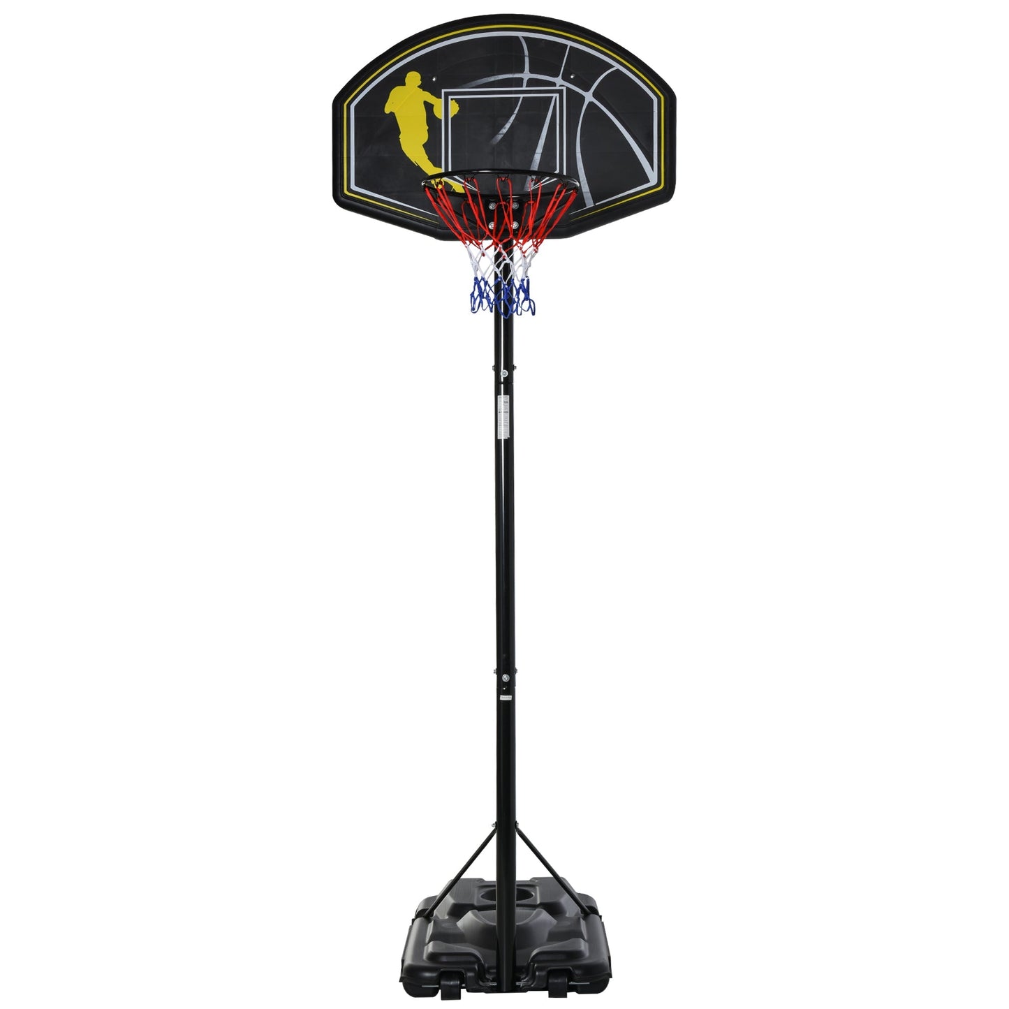 Portable Basketball Stand Adjustable Height Hoop Backboard w/ Wheels