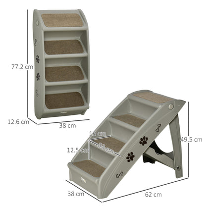 PawHut Foldable Pet Stairs