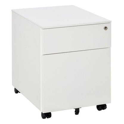 Vinsetto Vinsetto Mobile File Cabinet Steel Lockable with Pencil Tray Home Filing Furniture