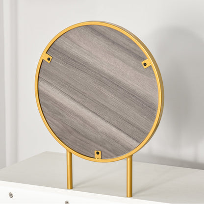 Modern Dressing Table with Round Mirror