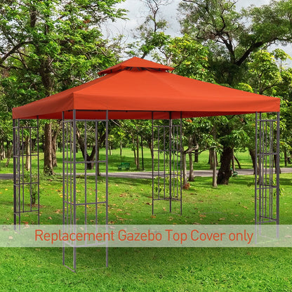 Gazebo Replacement Canopy 3x3 m-Rusty Red