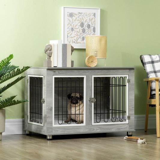 PawHut PawHut Dog Crate Furniture Side End Table with Soft Washable Cushion