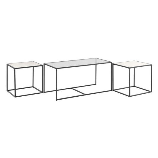 Norfolk Furniture Nest Tables Marbleiz & Metal Clear