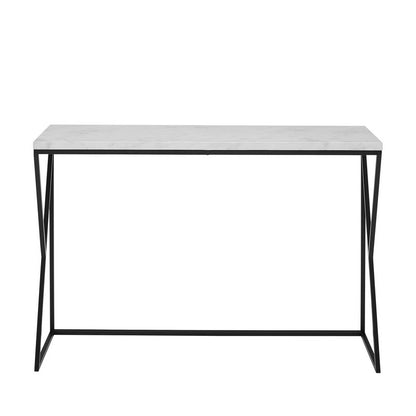 Norfolk Furniture Console Table Marbleiz & Metal Black & White