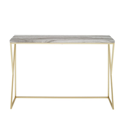 Marbleiz Console Table Marbleiz & Metal Grey & Gold