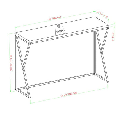 Marbleiz Console Table Marbleiz & Metal Grey & Gold