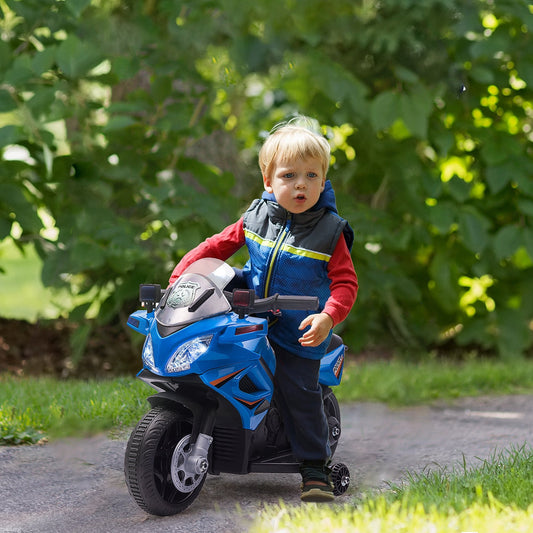 Kids 6V Electric Pedal Motorcycle Ride-On Toy Battery 18-48 months Blue