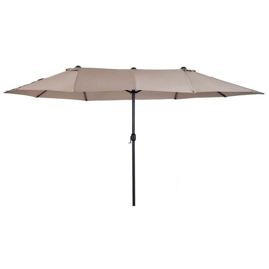 Outsunny Outsunny 4.6M Double-Sided Patio Parasol Sun Umbrella-Tan