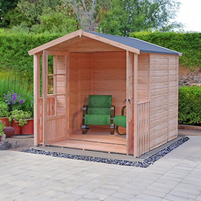 Shire Alnwick 6' 8" x 7' 4" Apex Summerhouse - Premium Dip Treated Shiplap