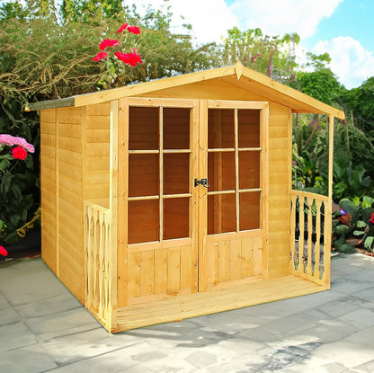 Shire Alnwick 6' 8" x 7' 4" Apex Summerhouse - Premium Dip Treated Shiplap