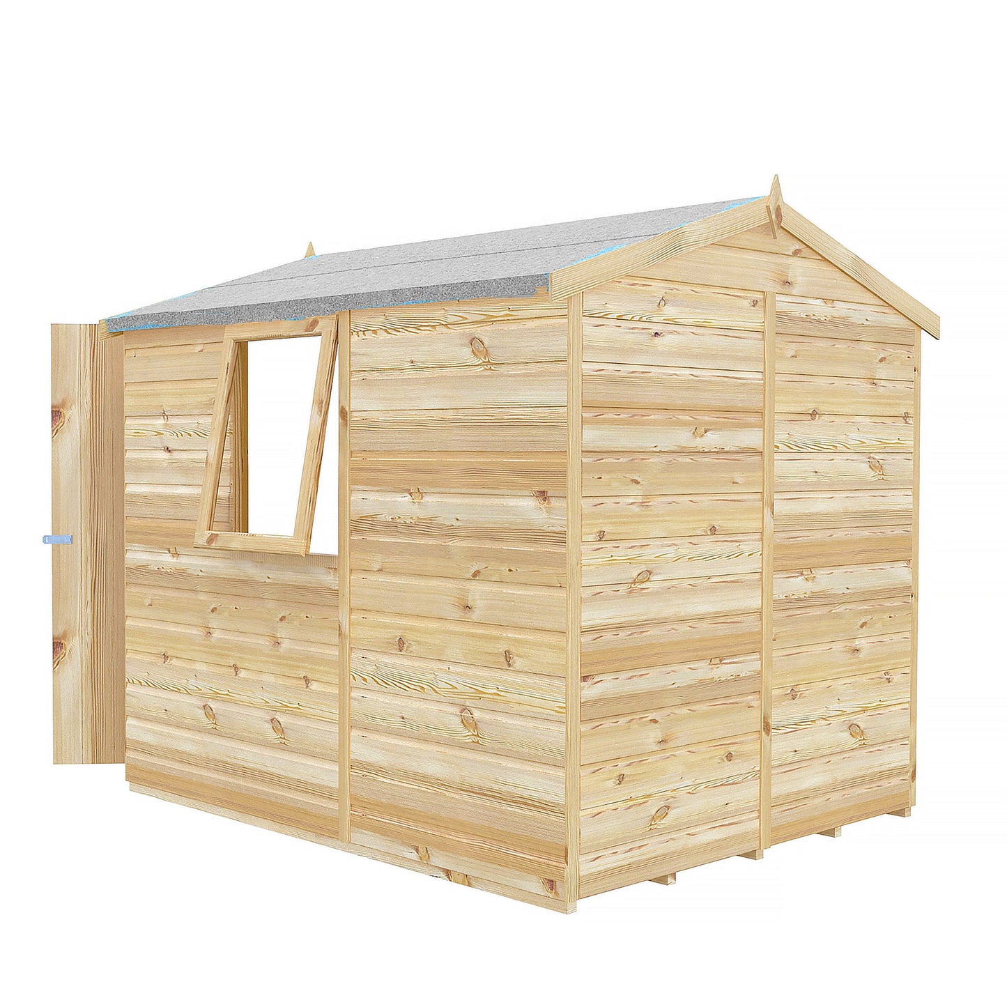 Shire Evan 5' 3" x 6' 8" Apex Shed - Premium Dip Treated Shiplap