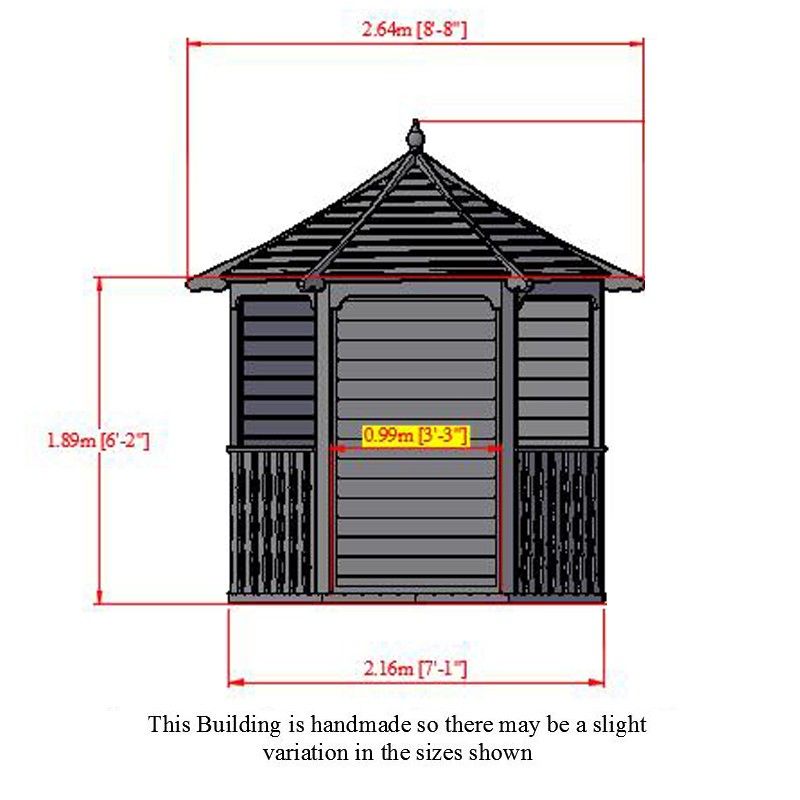 Shire Shire Garden Arbour 6' x 7'