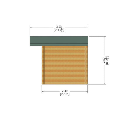 Shire Shire Argyll 11' 9" x 7' 10" Apex Log Cabin - Premium 28mm Cladding Tongue & Groove