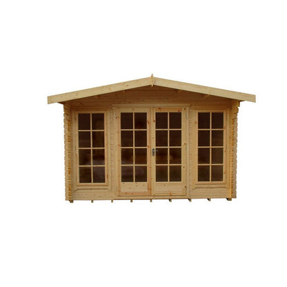 Shire Shire Argyll 11' 9" x 7' 10" Apex Log Cabin - Premium 34mm Cladding Tongue & Groove