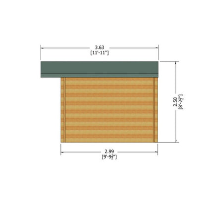 Shire Shire Argyll 11' 9" x 9' 9" Apex Log Cabin - Premium 28mm Cladding Tongue & Groove