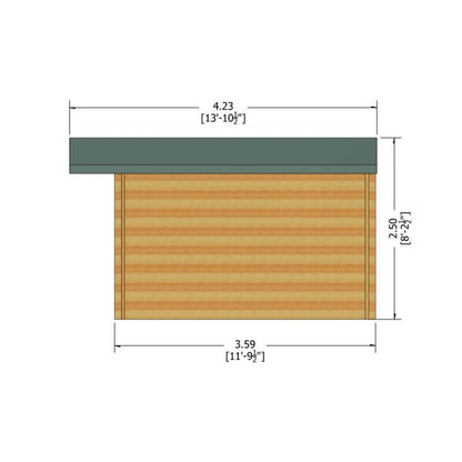 Shire Shire Argyll 11' 9" x 11' 9" Apex Log Cabin - Premium 28mm Cladding Tongue & Groove