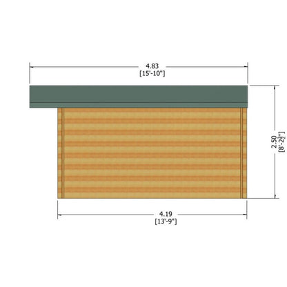 Shire Shire Argyll 11' 9" x 13' 8" Apex Log Cabin - Premium 28mm Cladding Tongue & Groove