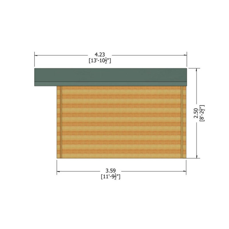 Shire Shire Argyll 13' 8" x 11' 9" Apex Log Cabin - Premium 28mm Cladding Tongue & Groove