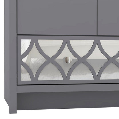 Arianna Tall Wardrobe Grey 2 Doors 1 Drawer