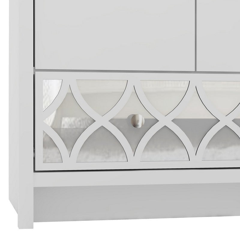 Arianna Tall Wardrobe White 2 Doors 1 Drawer