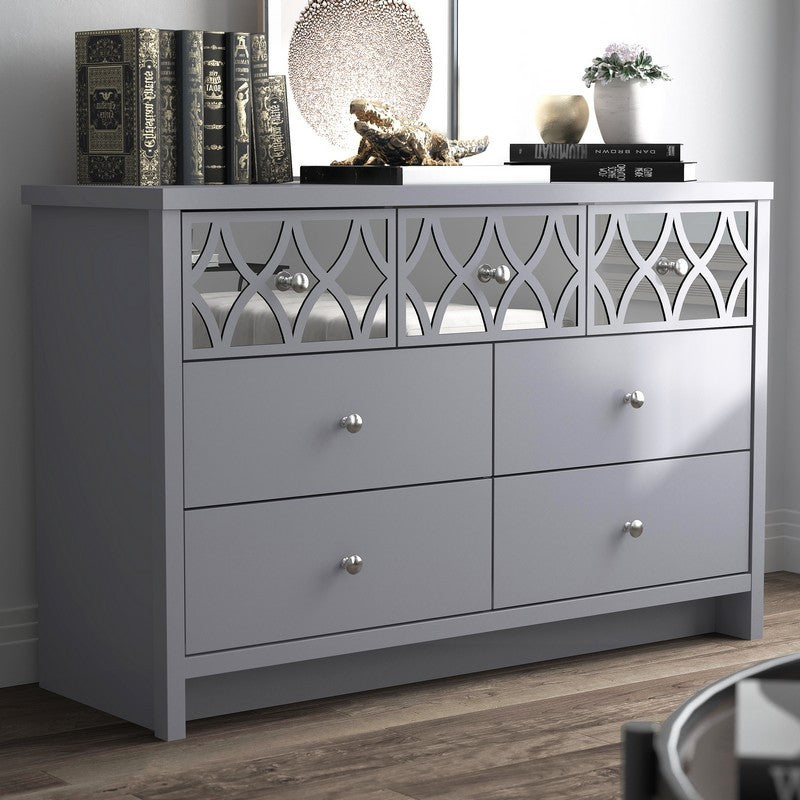 Arianna Large Chest of Drawers Grey 7 Drawers