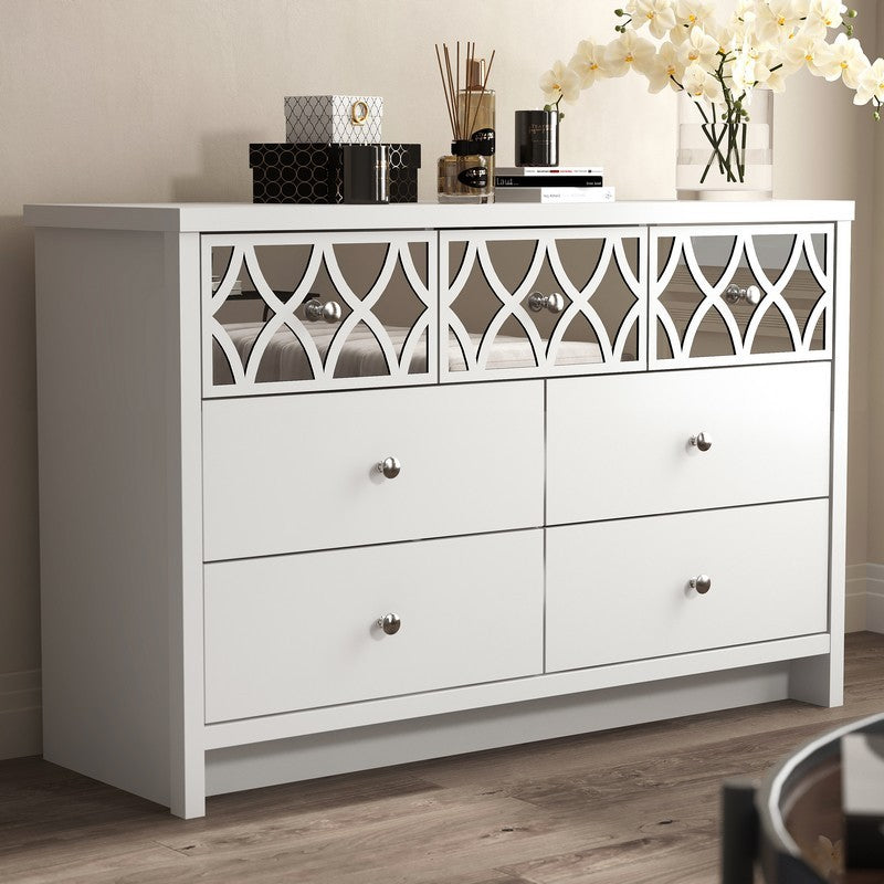 Arianna Large Chest of Drawers White 7 Drawers