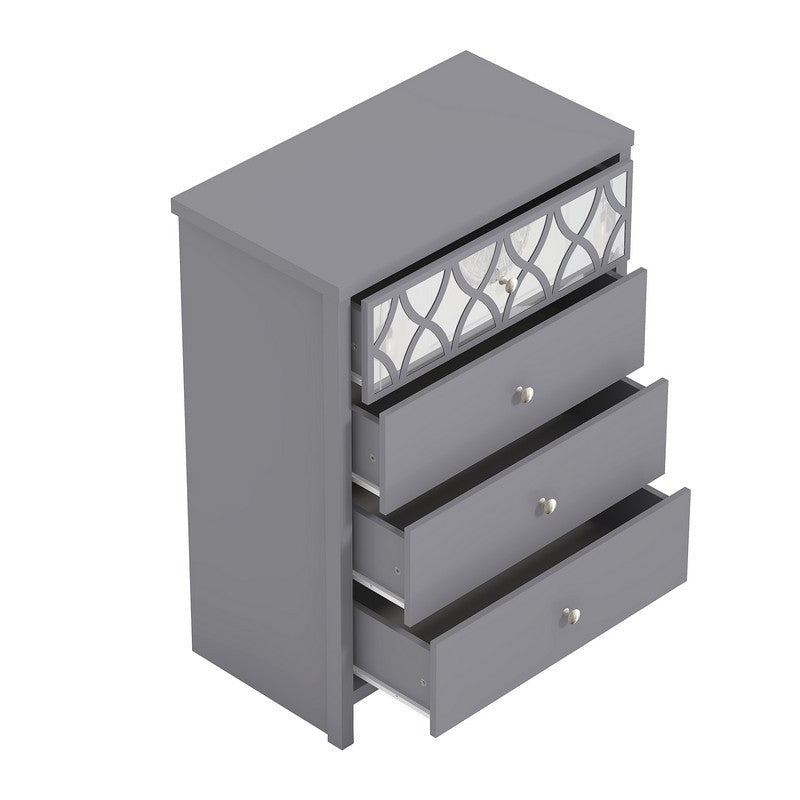 Arianna Chest of Drawers Grey 4 Drawers