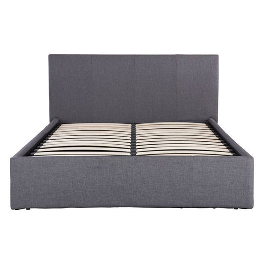 GFW Ascot King Size Ottoman Bed Fabric Grey 5 x 7ft