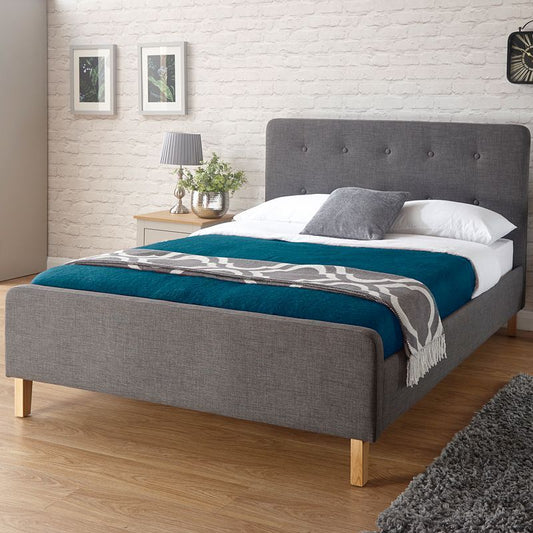 GFW Ashbourne Double Bed Grey 5 x 7ft