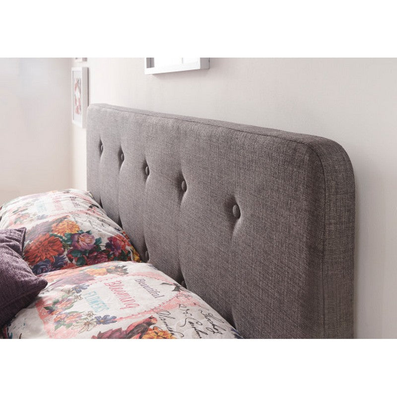 GFW Ashbourne King Size Ottoman Bed Fabric Grey 5 x 7ft