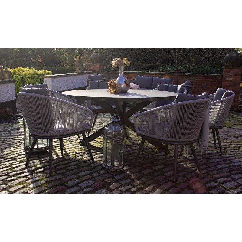 Royalcraft Aspen Garden Patio Dining Set by Royalcraft - 6 Seats Grey Cushions