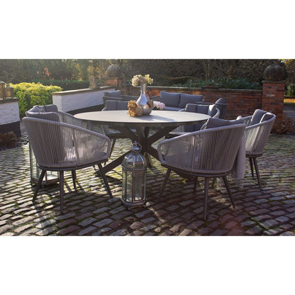 Royalcraft Aspen Garden Patio Dining Set by Royalcraft - 6 Seats Grey Cushions