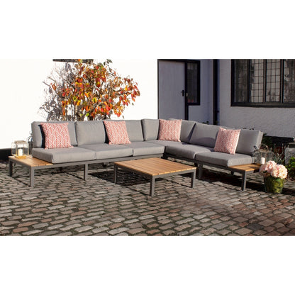 Royalcraft Aspen Garden Corner Sofa by Royalcraft - 6 Seats Grey Cushions