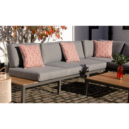 Royalcraft Aspen Garden Corner Sofa by Royalcraft - 6 Seats Grey Cushions