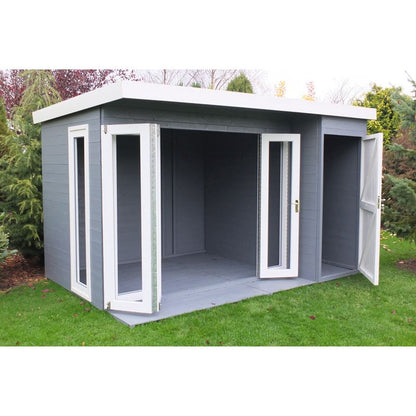 Shire Shire Aster 12' 4" x 8' 5" Pent Summerhouse - Premium Dip Treated Shiplap