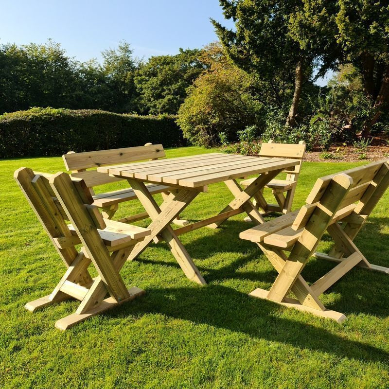 Croft Ashcombe Garden Picnic Table by Croft - 6 Seats