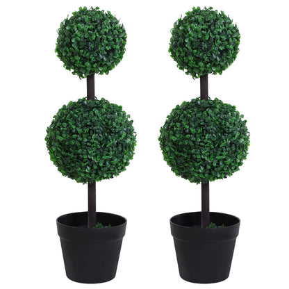 Set of 2 Topiary Tree Plant