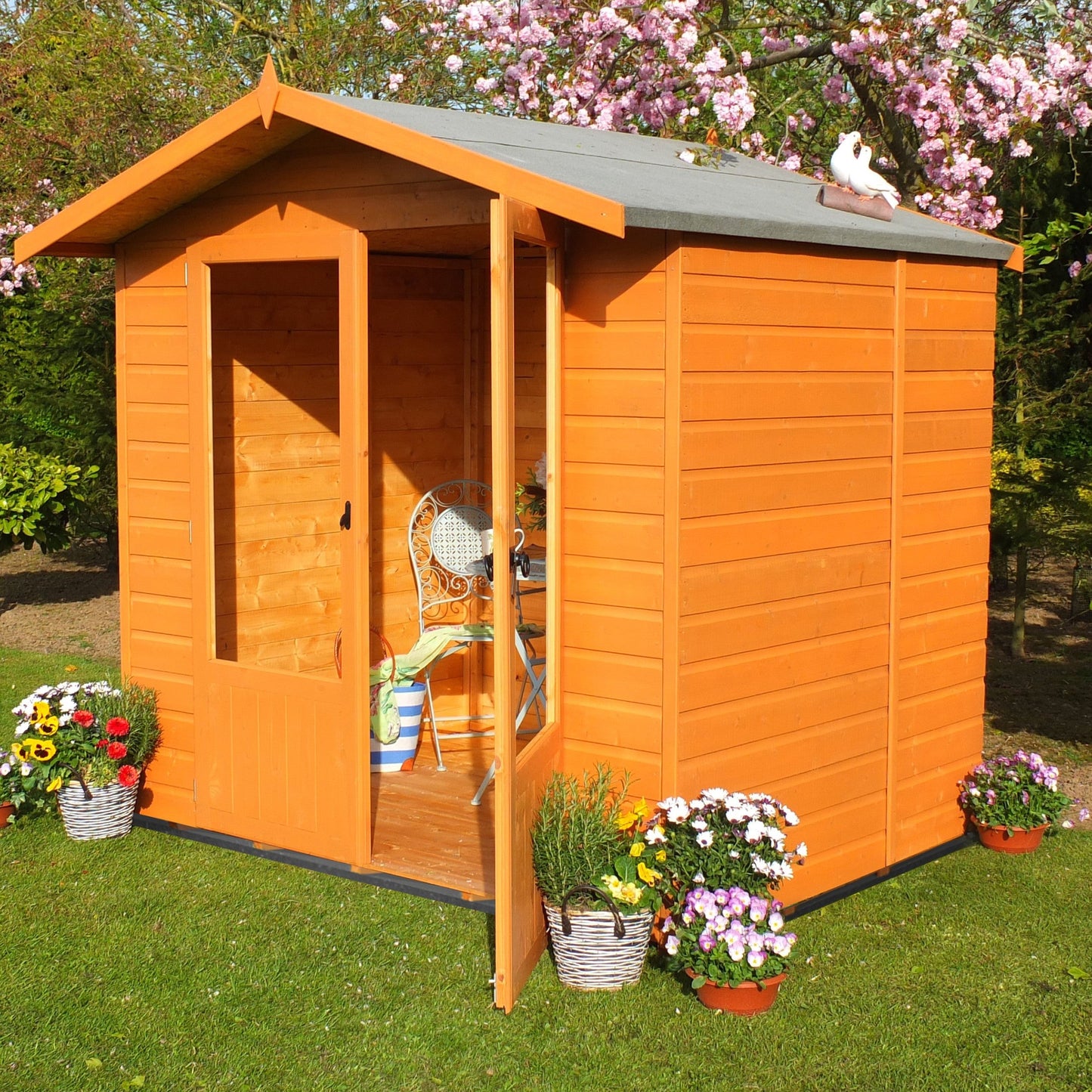 Shire Avance 6' 8" x 6' 3" Apex Summerhouse - Premium Dip Treated Shiplap