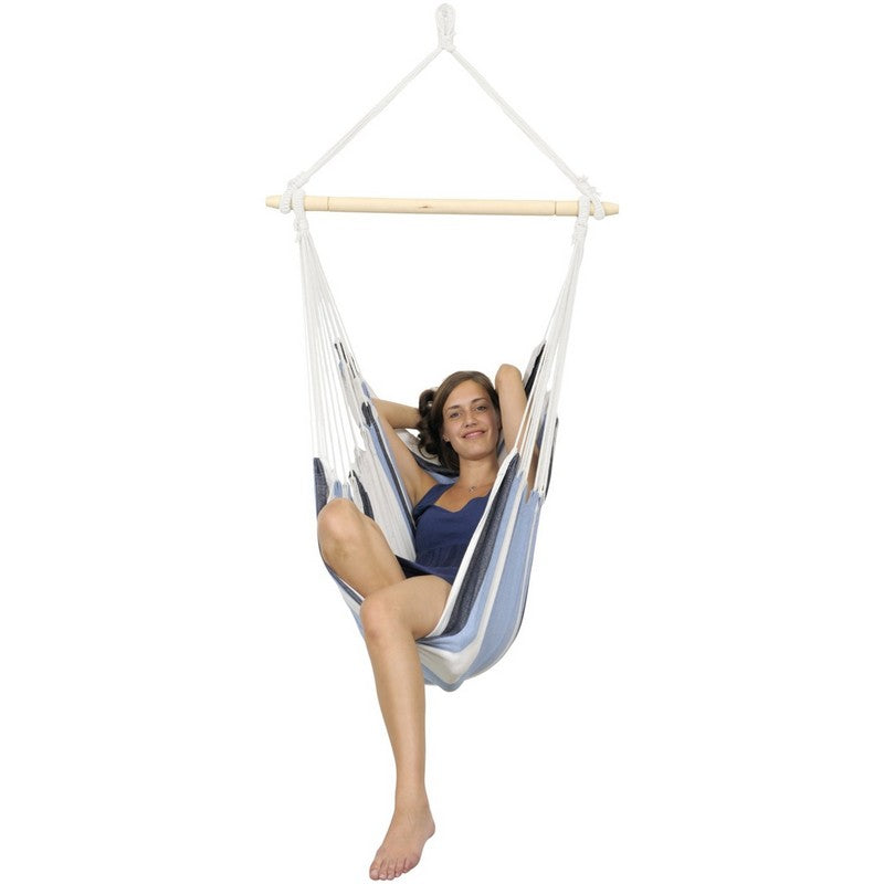 Amazonas Havanna Marine Hammock Chair - Striped Blue & White