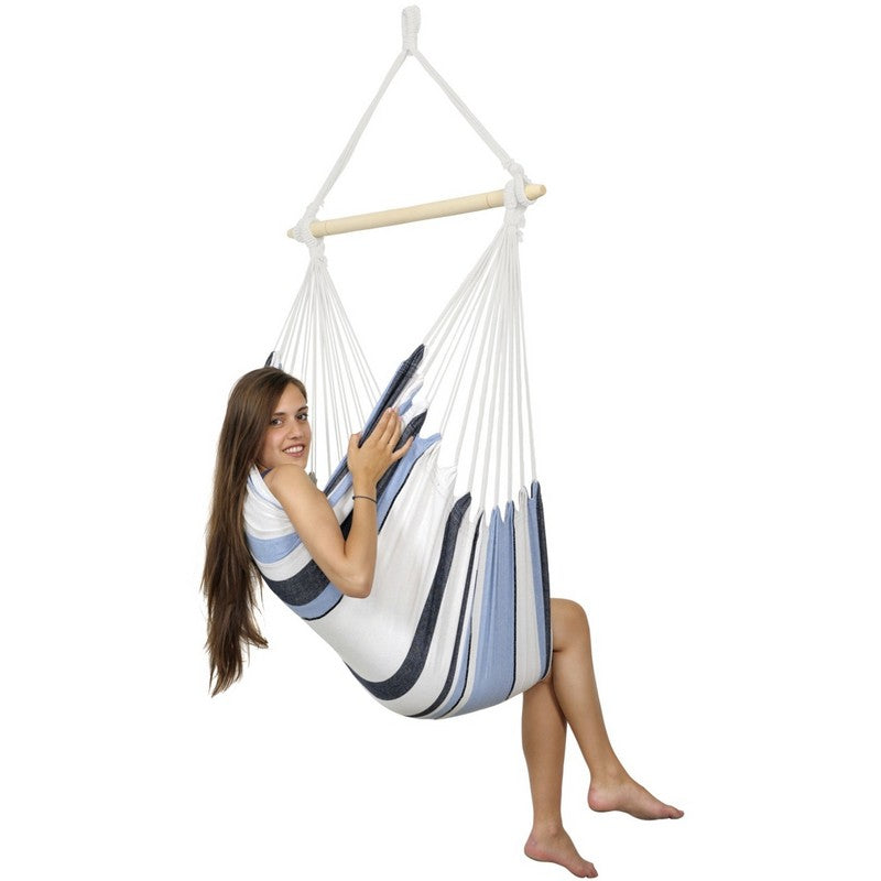 Amazonas Havanna Marine Hammock Chair - Striped Blue & White