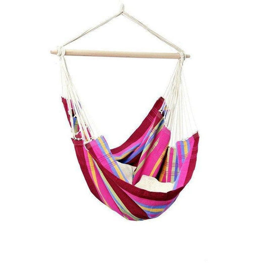 Amazonas Brasil Grenadine Hammock Chair - Striped Pink Multicoloured