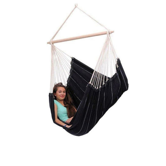 Amazonas Brasil Hammock Chair - Striped Black & White