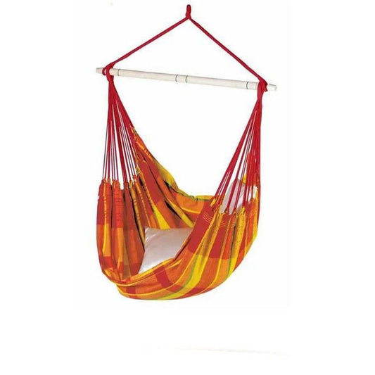 Amazonas Brasil Papaya Hammock Chair - Checked Orange & Red