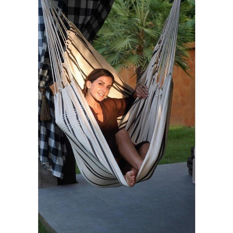 Amazonas Brasil Cappuccino Hammock Chair - Striped Cream & Brown