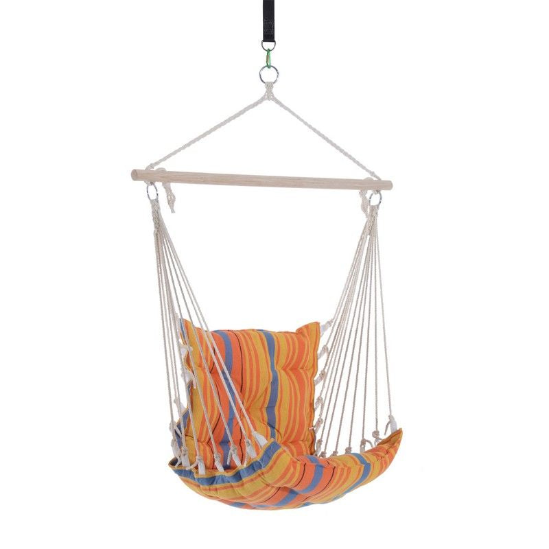 Outsunny Outsunny Outdoor Hanging Rope Chair With Soft Padded Seat & Backrest