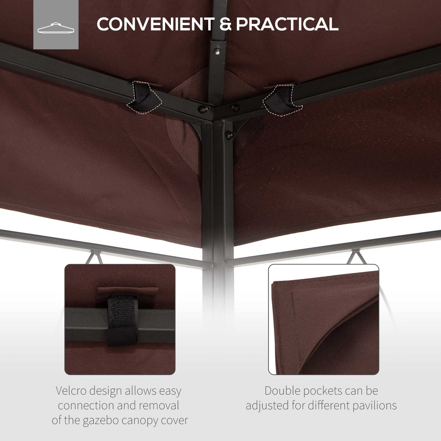 Outsunny 3 X 4M Gazebo Canopy Replacement Cover