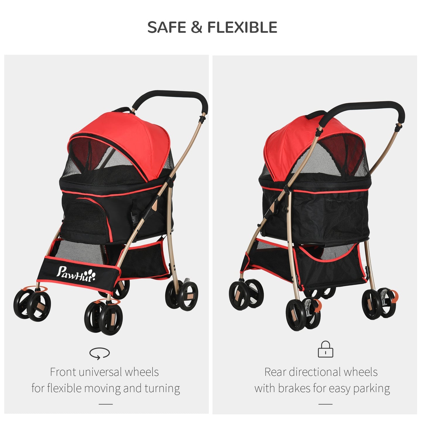 PawHut Detachable Pet Stroller