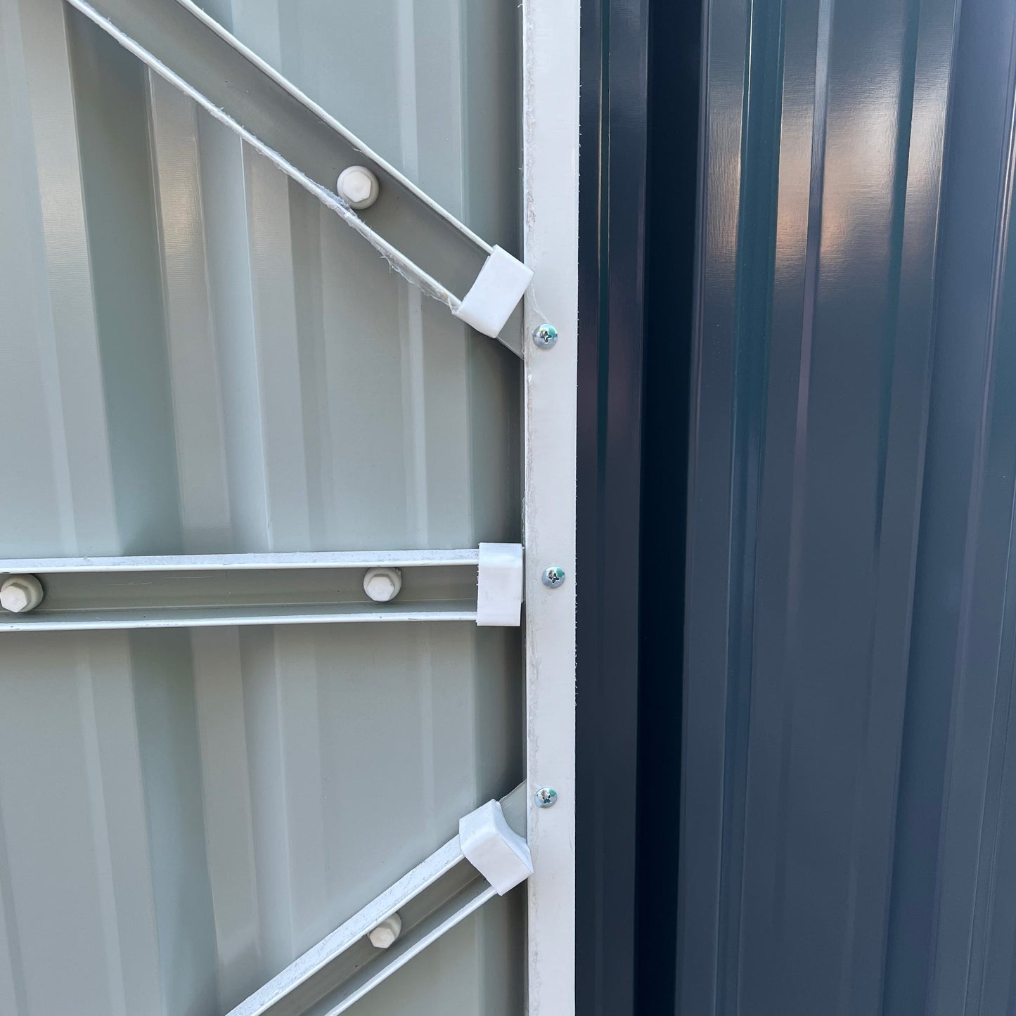 Galvanised 14 x 9' Double Door Reverse Apex Garden Shed Lockable Steel Grey by Steadfast