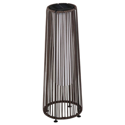 Outsunny Outsunny Patio Garden Solar Powered Lights Woven Resin Wicker Lantern Auto On/Off