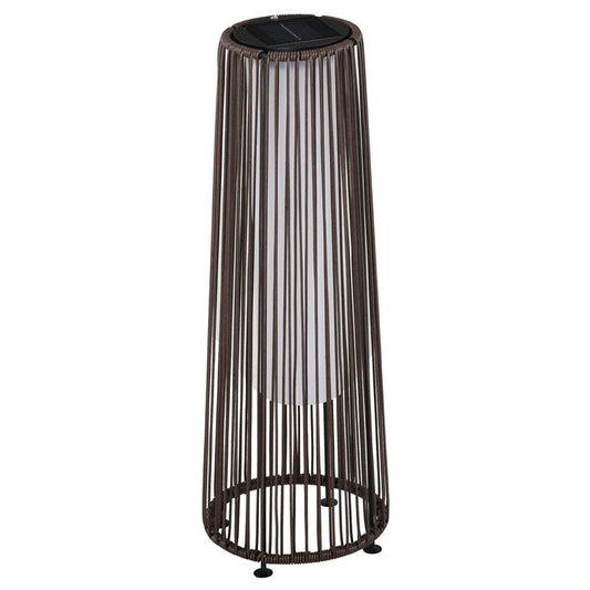 Outsunny Outsunny Patio Garden Solar Powered Lights Woven Resin Wicker Lantern Auto On/Off